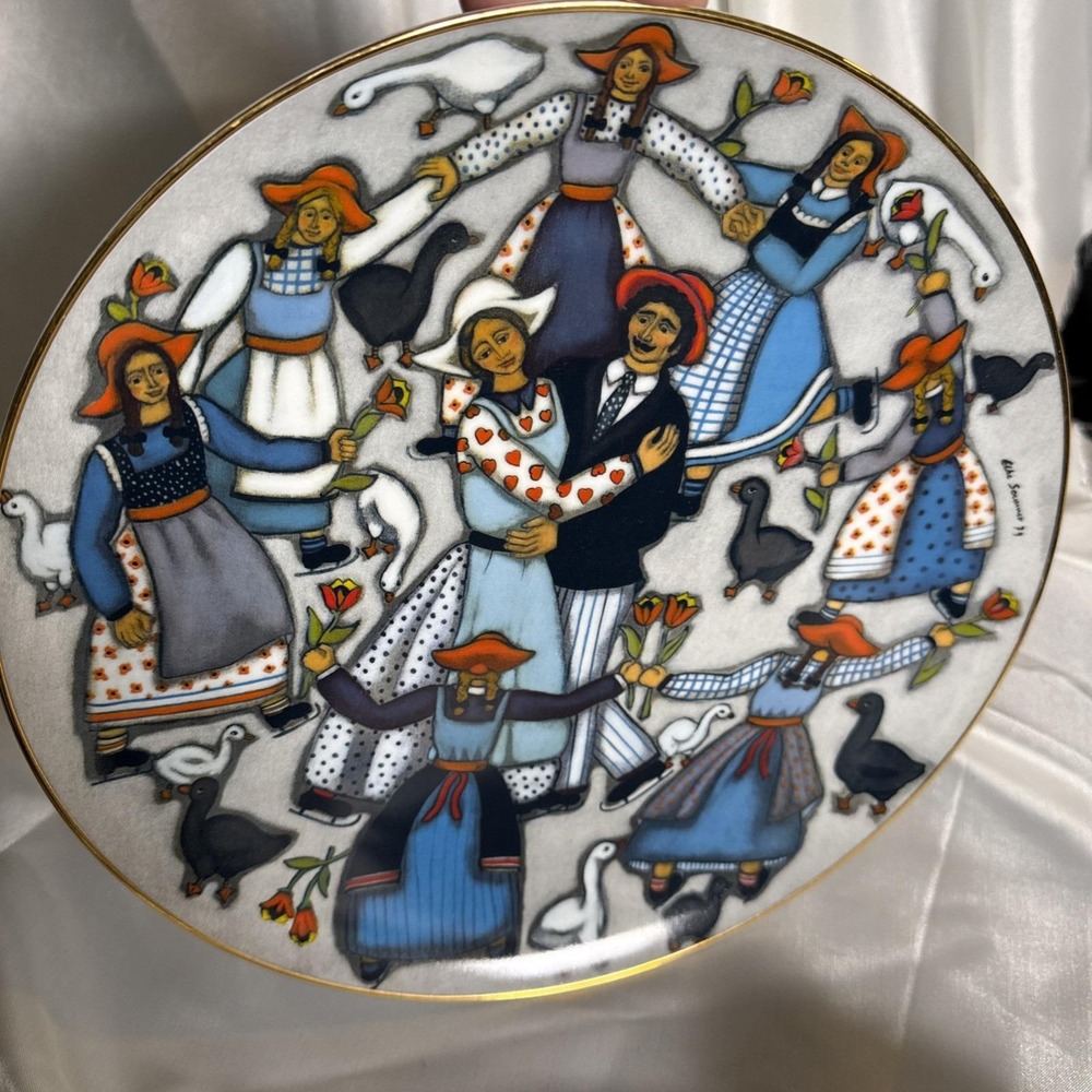 Vintage Dutch Wedding Collector's Plate 304/5000 by ELKE SOMMER 1979